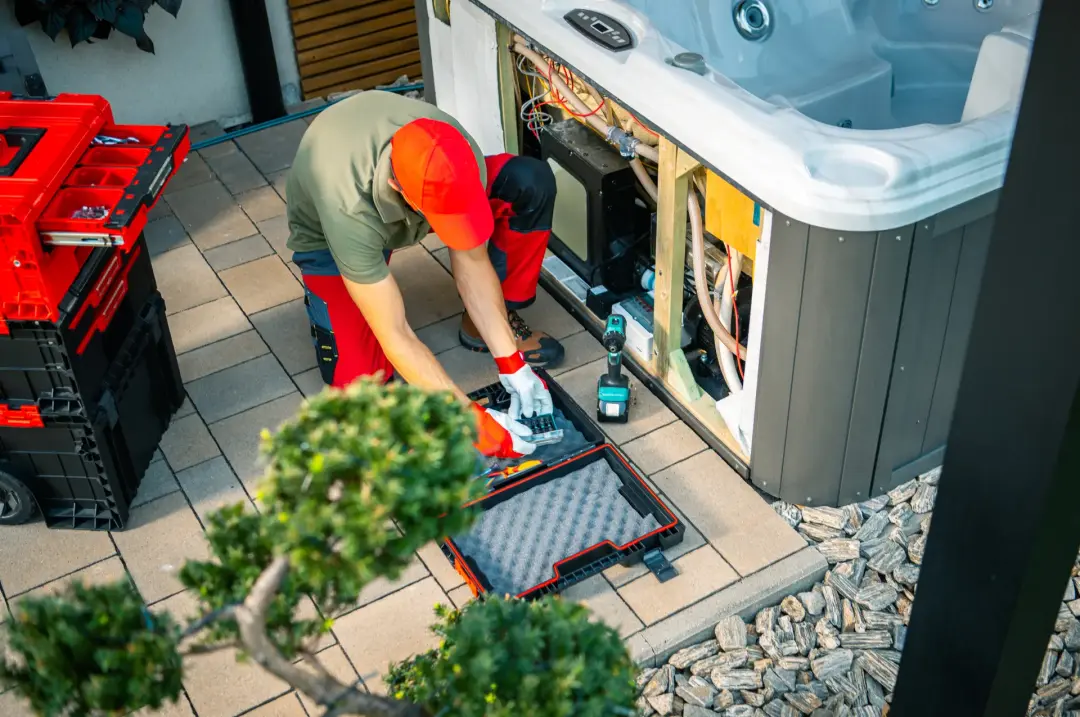Professional winter hot tub servicing